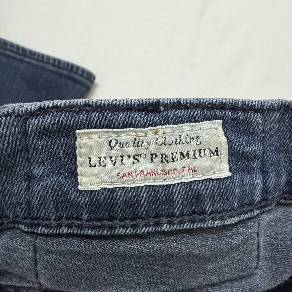 Levi's Men's Blue Stretch Jeans Dark Wash Straight Denim